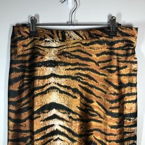 Tiger Stripe Knee Length Skirt